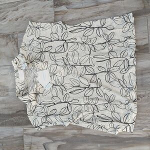 Cynthia Rowley Linen Johnny Collar Top Smal